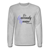 Be Generously Genuine B Men's Long Sleeve T-Shirt - heather gray