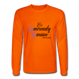 Be Generously Genuine B Men's Long Sleeve T-Shirt - orange