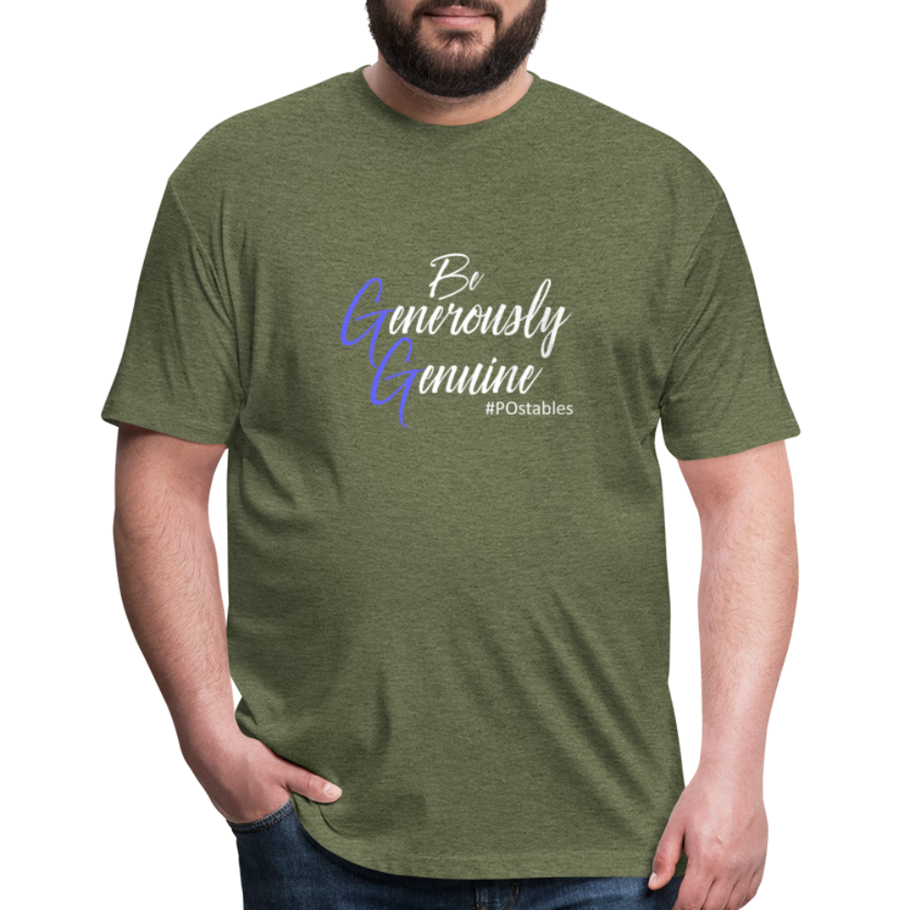 Be Generously Genuine W Fitted Cotton/Poly T-Shirt by Next Level - heather military green