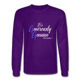 Be Generously Genuine W Men's Long Sleeve T-Shirt - purple