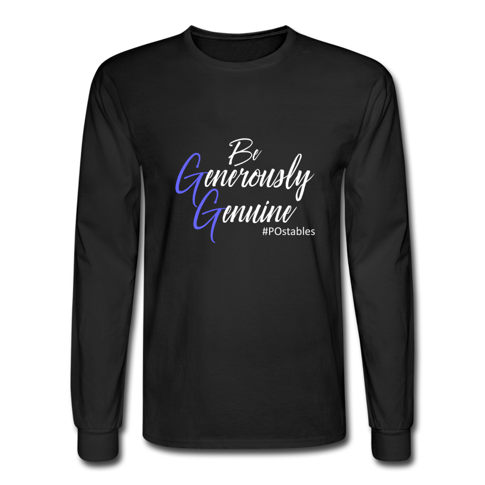 Be Generously Genuine W Men's Long Sleeve T-Shirt - black