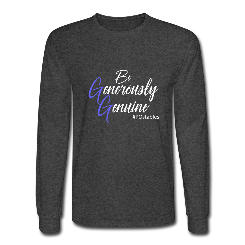 Be Generously Genuine W Men's Long Sleeve T-Shirt - heather black