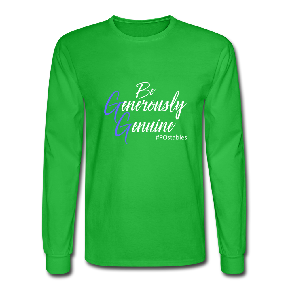 Be Generously Genuine W Men's Long Sleeve T-Shirt - bright green