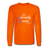 Be Generously Genuine W Men's Long Sleeve T-Shirt - orange