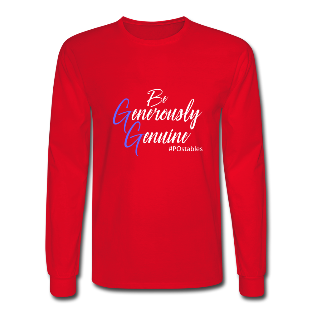 Be Generously Genuine W Men's Long Sleeve T-Shirt - red