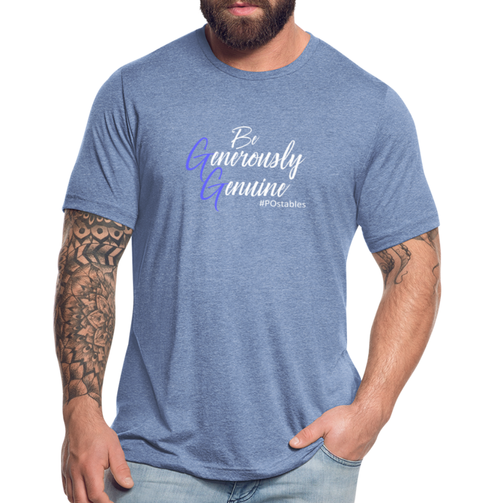 Be Generously Genuine W Unisex Tri-Blend T-Shirt - heather Blue