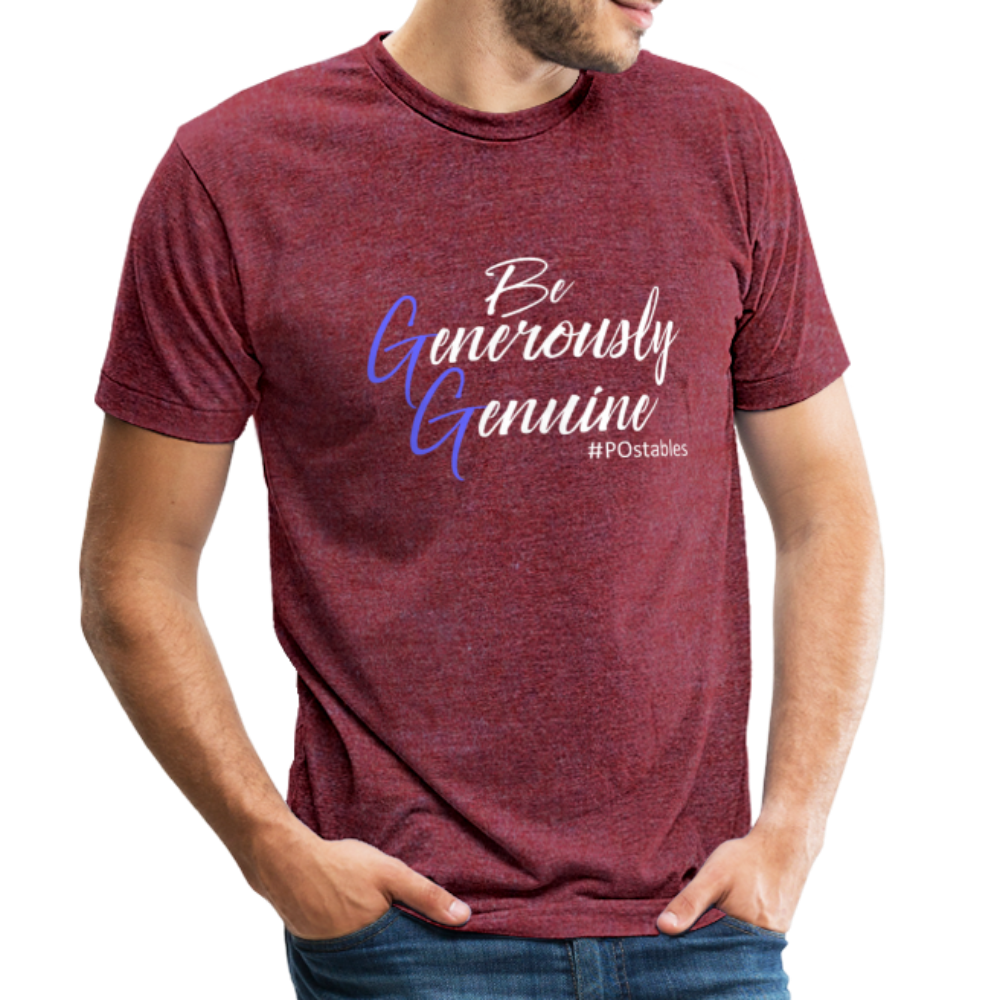 Be Generously Genuine W Unisex Tri-Blend T-Shirt - heather cranberry
