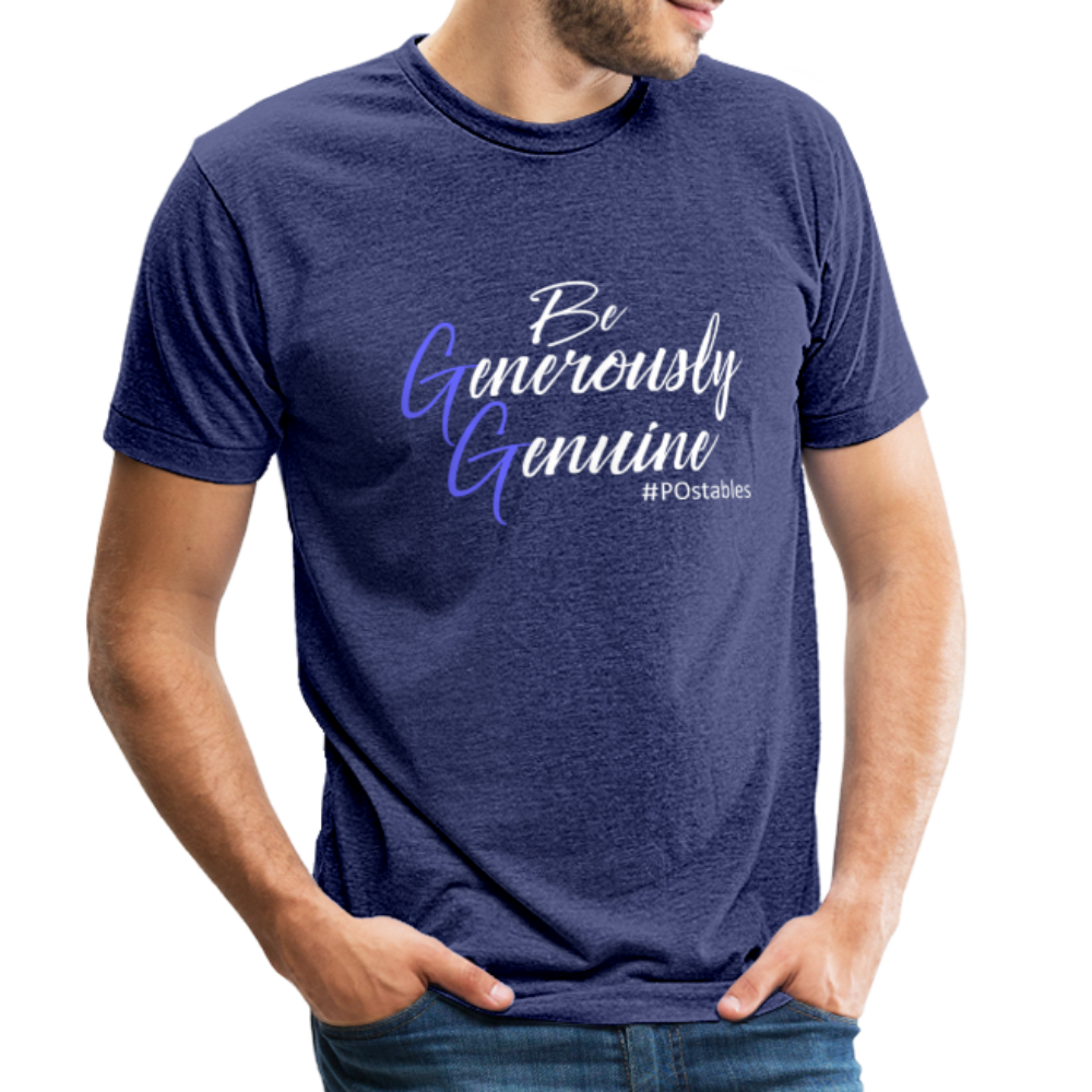 Be Generously Genuine W Unisex Tri-Blend T-Shirt - heather indigo