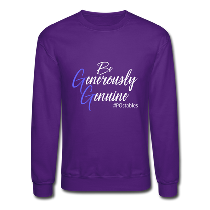 Be Generously Genuine W Crewneck Sweatshirt - purple