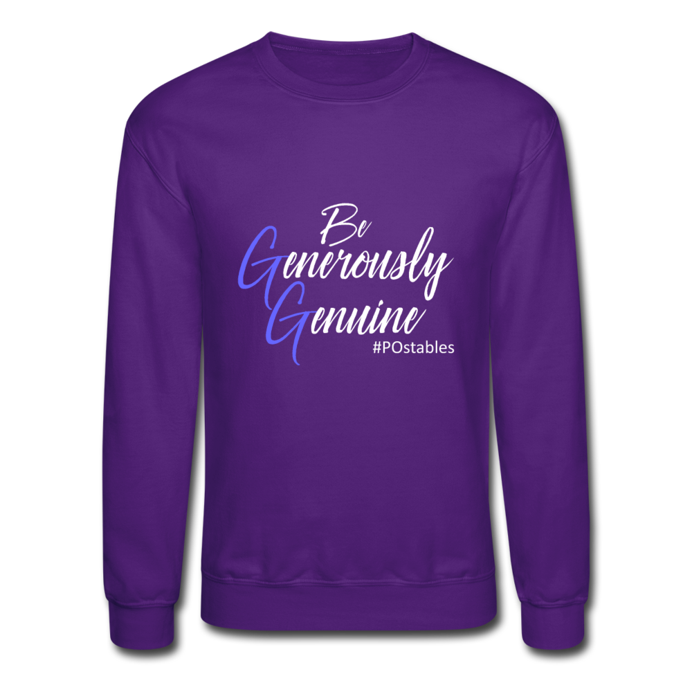 Be Generously Genuine W Crewneck Sweatshirt - purple