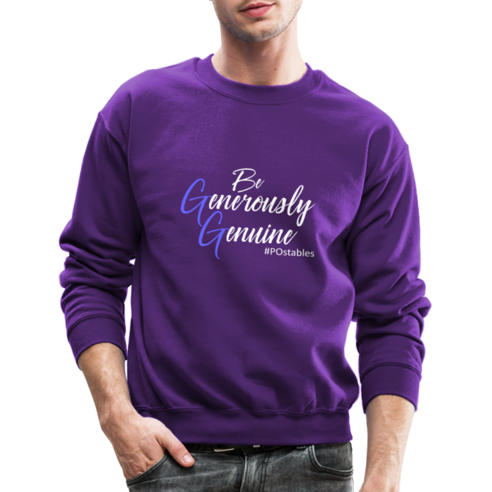 Be Generously Genuine W Crewneck Sweatshirt - purple