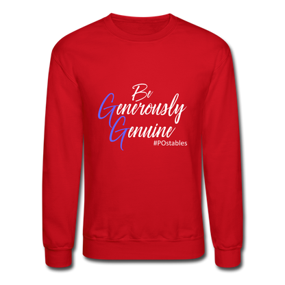 Be Generously Genuine W Crewneck Sweatshirt - red