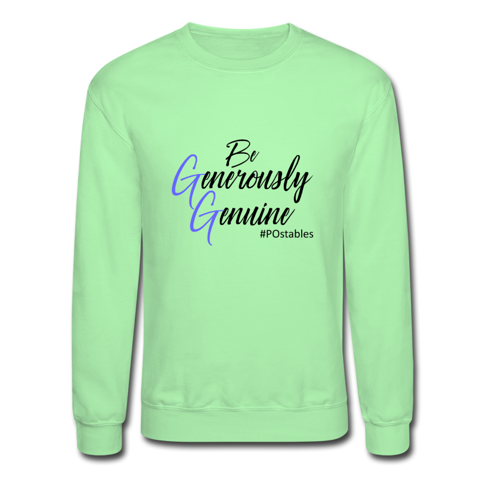 Be Generously Genuine B Crewneck Sweatshirt - lime