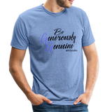 Be Generously Genuine B Unisex Tri-Blend T-Shirt - heather Blue