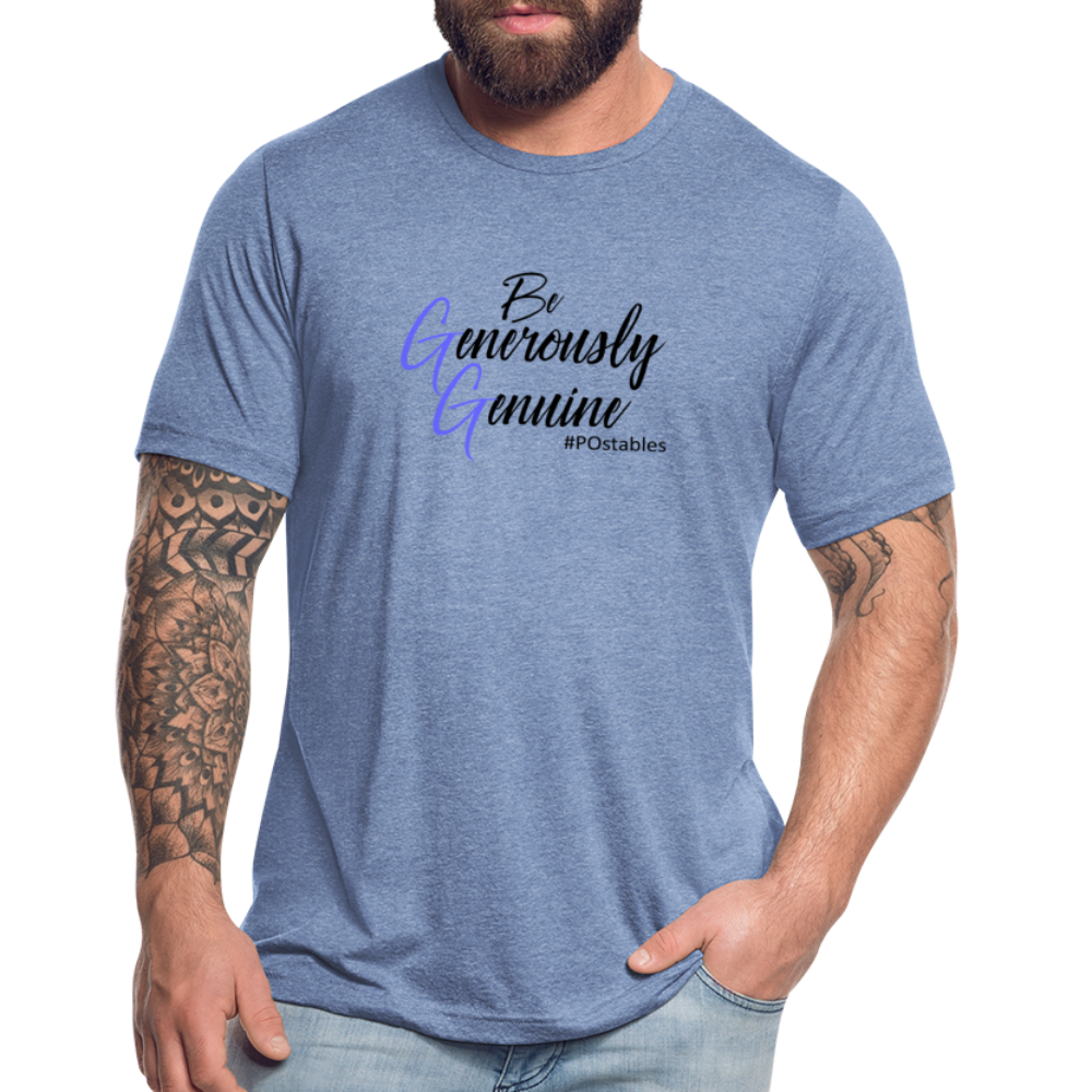 Be Generously Genuine B Unisex Tri-Blend T-Shirt - heather Blue