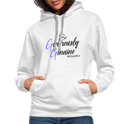 Be Generously Genuine B Contrast Hoodie - white/gray