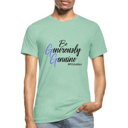 Be Generously Genuine B Unisex Heather Prism T-Shirt - heather prism mint