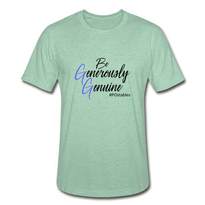 Be Generously Genuine B Unisex Heather Prism T-Shirt - heather prism mint