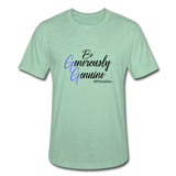 Be Generously Genuine B Unisex Heather Prism T-Shirt - heather prism mint