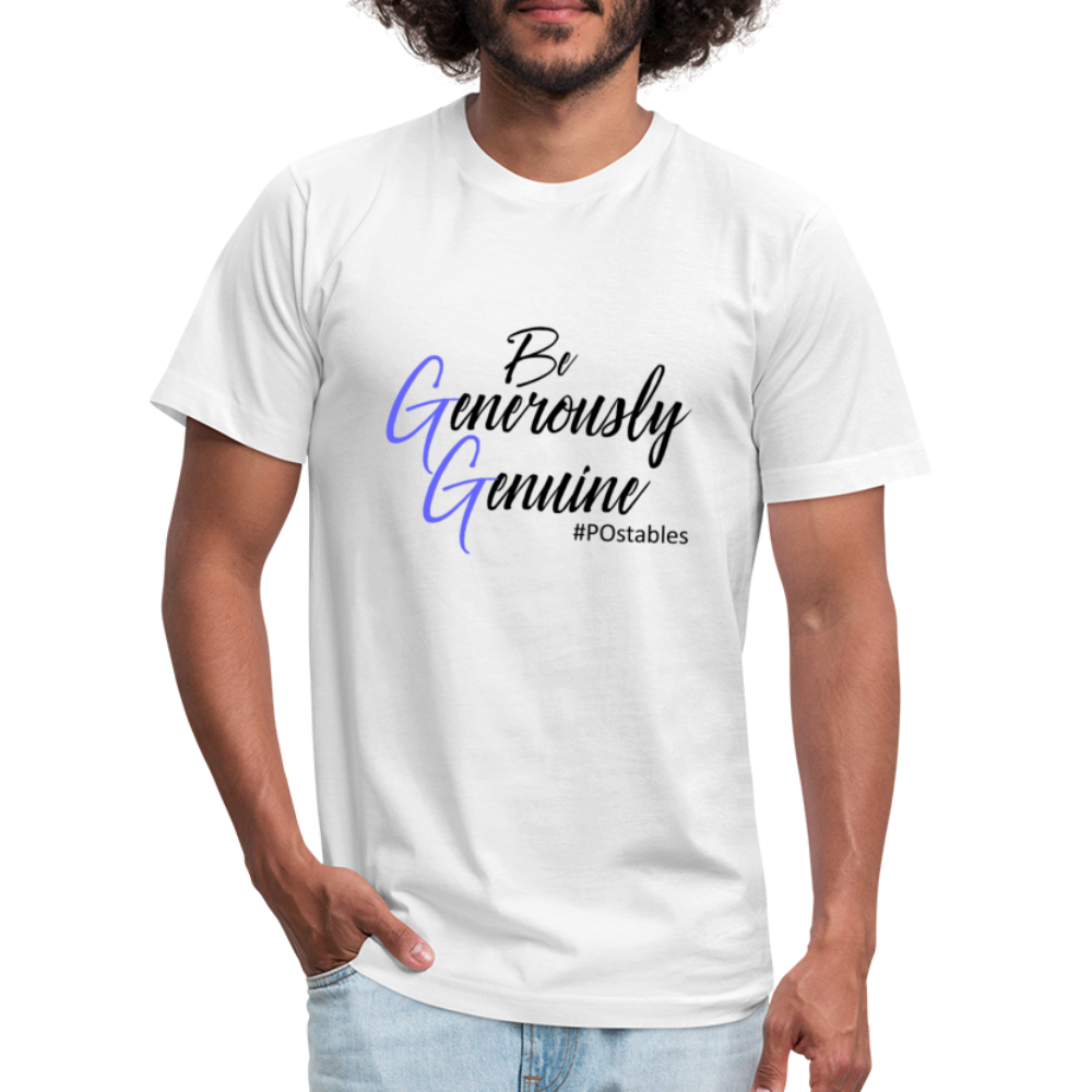Be Generously Genuine B Unisex Jersey T-Shirt by Bella + Canvas - white