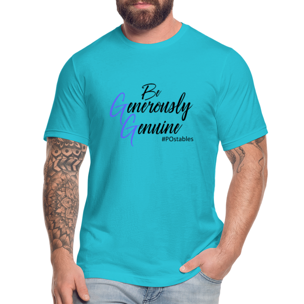 Be Generously Genuine B Unisex Jersey T-Shirt by Bella + Canvas - turquoise