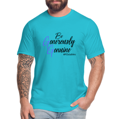 Be Generously Genuine B Unisex Jersey T-Shirt by Bella + Canvas - turquoise