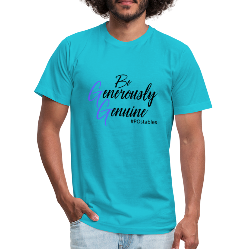 Be Generously Genuine B Unisex Jersey T-Shirt by Bella + Canvas - turquoise