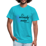 Be Generously Genuine B Unisex Jersey T-Shirt by Bella + Canvas - turquoise