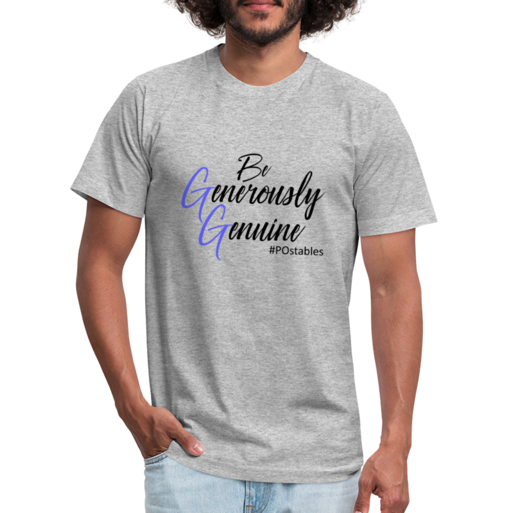 Be Generously Genuine B Unisex Jersey T-Shirt by Bella + Canvas - heather gray