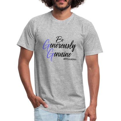 Be Generously Genuine B Unisex Jersey T-Shirt by Bella + Canvas - heather gray