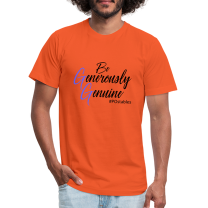 Be Generously Genuine B Unisex Jersey T-Shirt by Bella + Canvas - orange