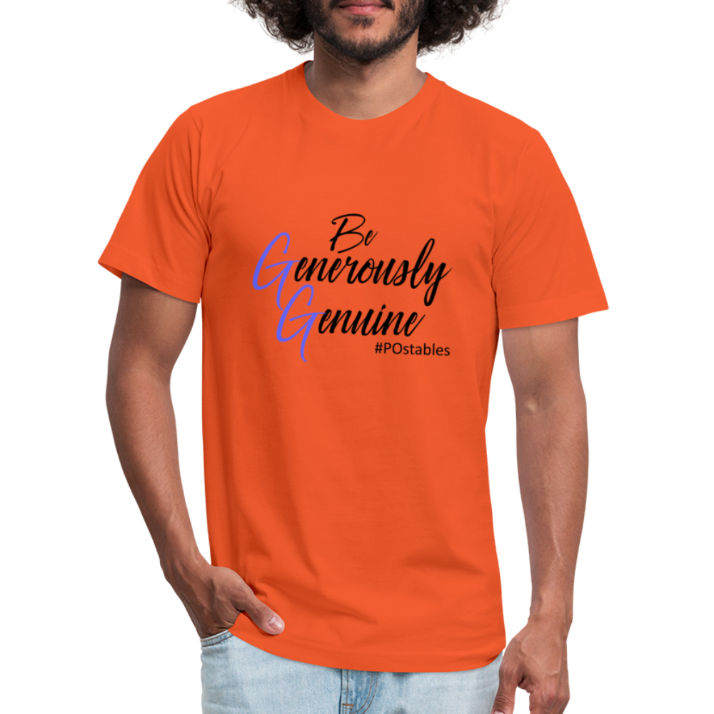 Be Generously Genuine B Unisex Jersey T-Shirt by Bella + Canvas - orange