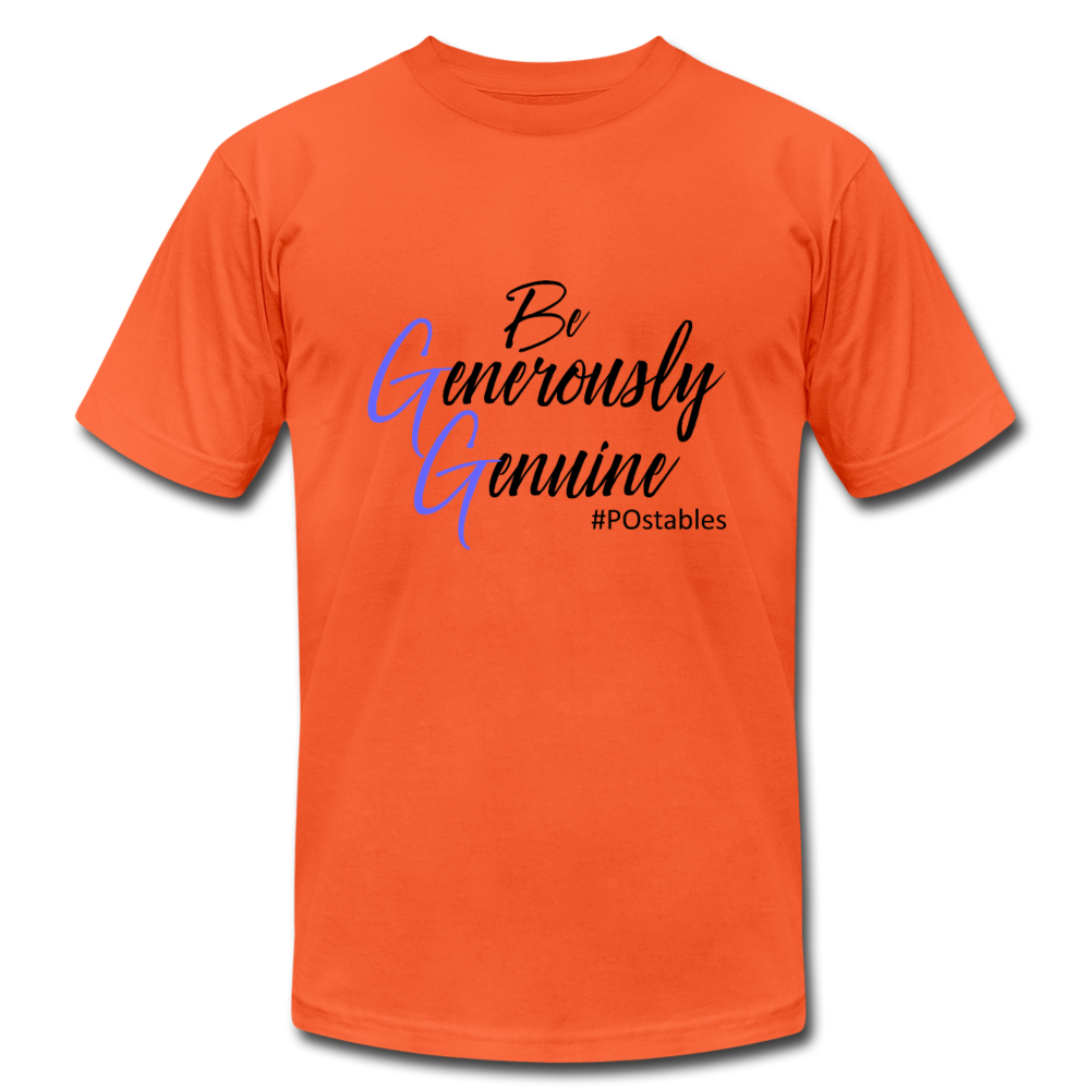 Be Generously Genuine B Unisex Jersey T-Shirt by Bella + Canvas - orange