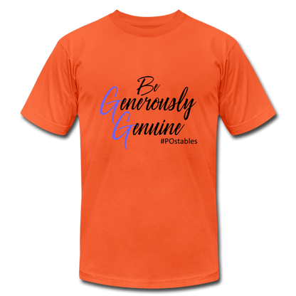 Be Generously Genuine B Unisex Jersey T-Shirt by Bella + Canvas - orange