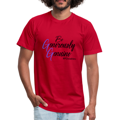 Be Generously Genuine B Unisex Jersey T-Shirt by Bella + Canvas - red