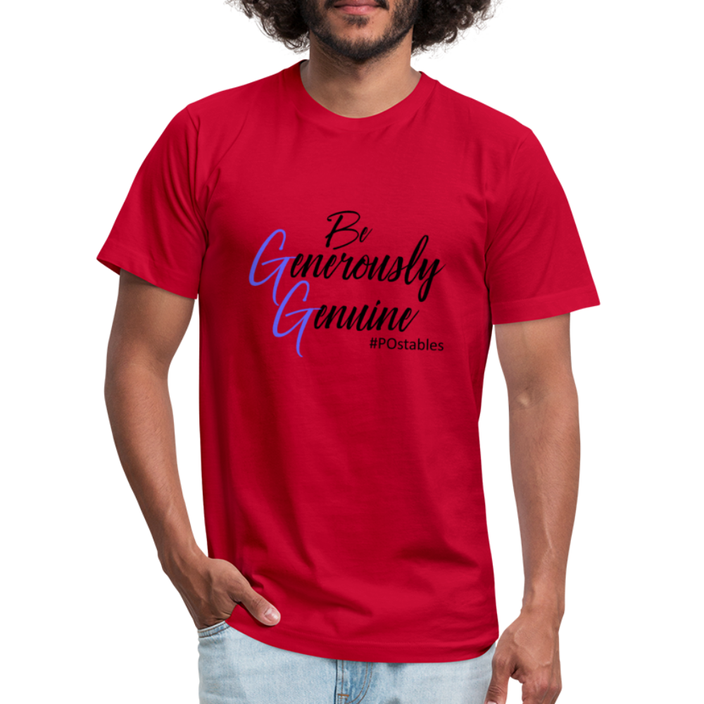 Be Generously Genuine B Unisex Jersey T-Shirt by Bella + Canvas - red