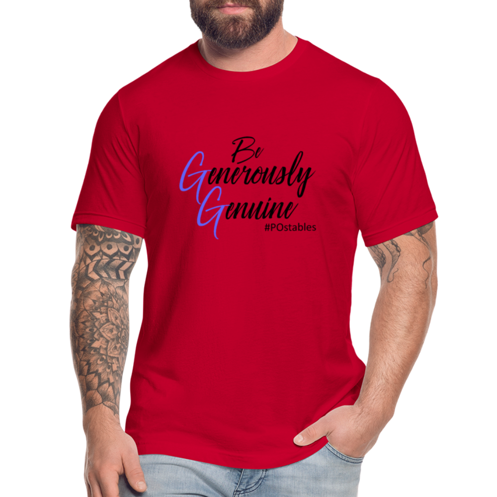 Be Generously Genuine B Unisex Jersey T-Shirt by Bella + Canvas - red