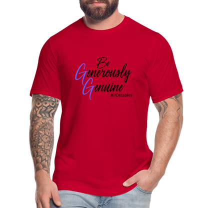 Be Generously Genuine B Unisex Jersey T-Shirt by Bella + Canvas - red