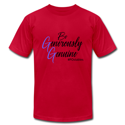 Be Generously Genuine B Unisex Jersey T-Shirt by Bella + Canvas - red