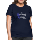 Be Generously Genuine W Women's T-Shirt - navy