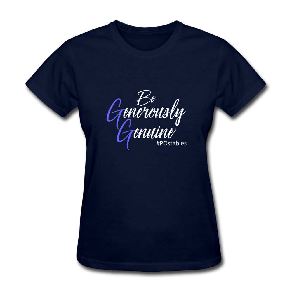 Be Generously Genuine W Women's T-Shirt - navy