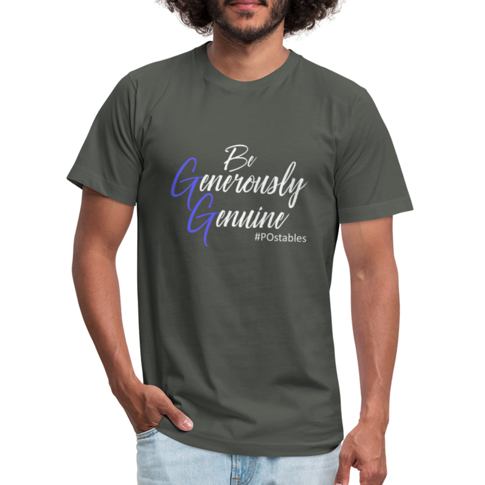 Be Generously Genuine W Unisex Jersey T-Shirt by Bella + Canvas - asphalt