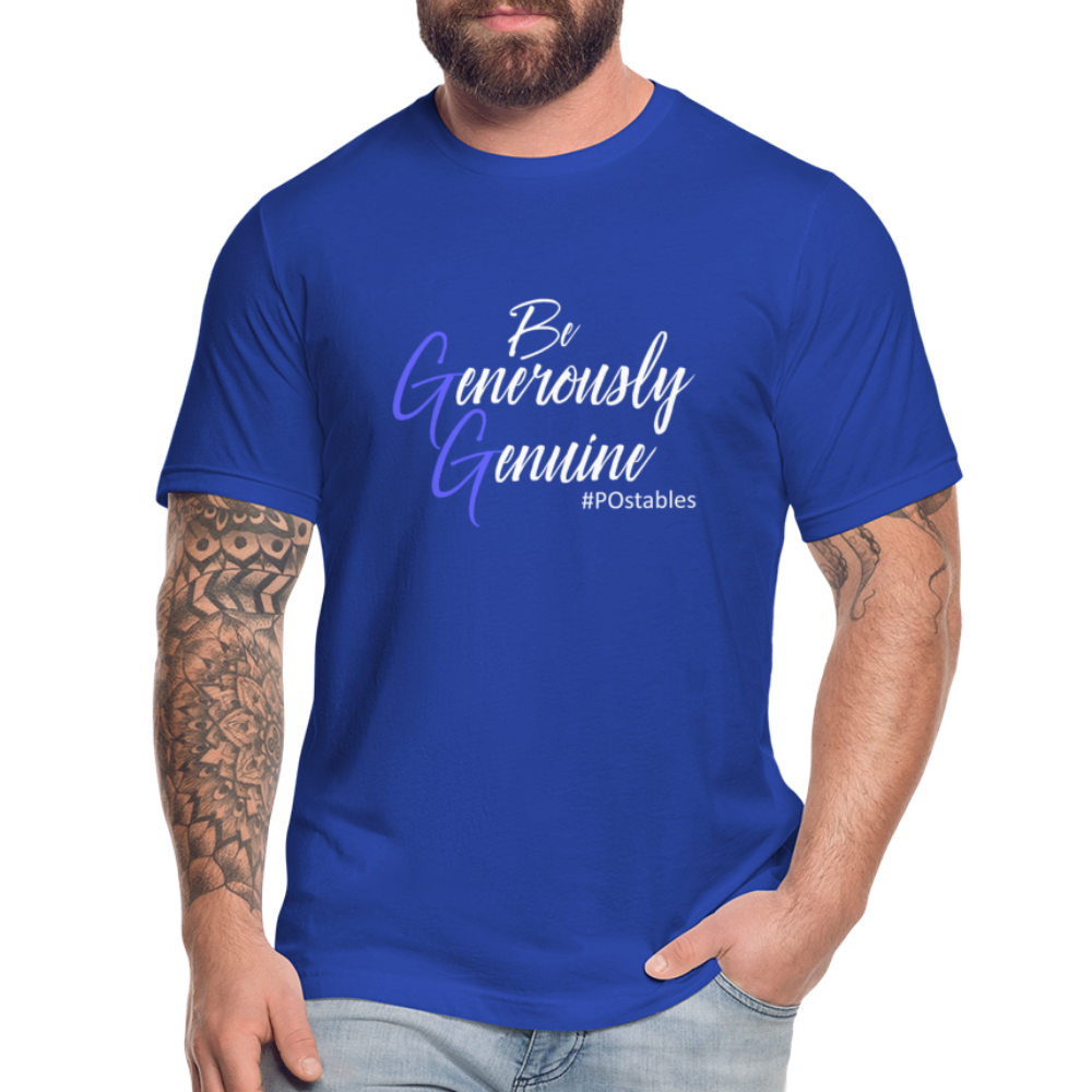 Be Generously Genuine W Unisex Jersey T-Shirt by Bella + Canvas - royal blue