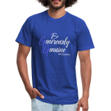 Be Generously Genuine W Unisex Jersey T-Shirt by Bella + Canvas - royal blue