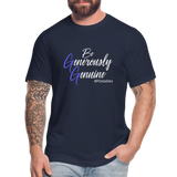 Be Generously Genuine W Unisex Jersey T-Shirt by Bella + Canvas - navy