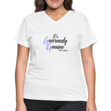 Be Generously Genuine B Women's V-Neck T-Shirt - white