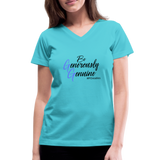 Be Generously Genuine B Women's V-Neck T-Shirt - aqua