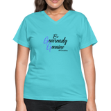 Be Generously Genuine B Women's V-Neck T-Shirt - aqua