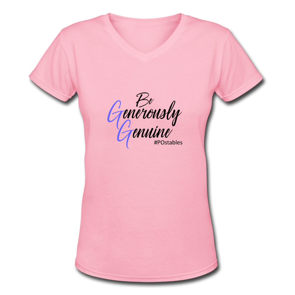 Be Generously Genuine B Women's V-Neck T-Shirt - pink