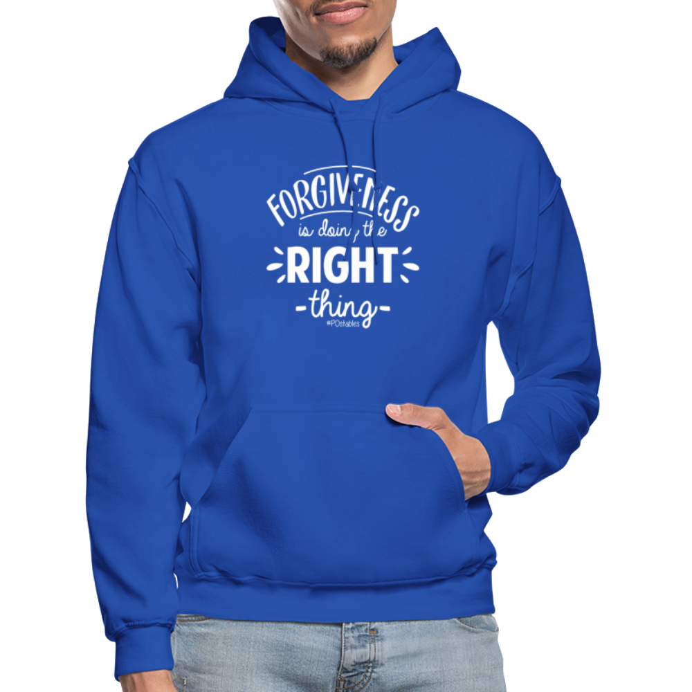 Forgiveness Is Doing The Right Thing W Gildan Heavy Blend Adult Hoodie - royal blue